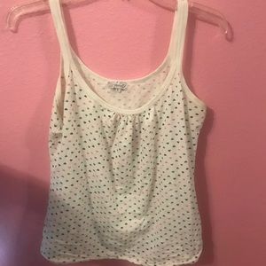White tank top with hearts